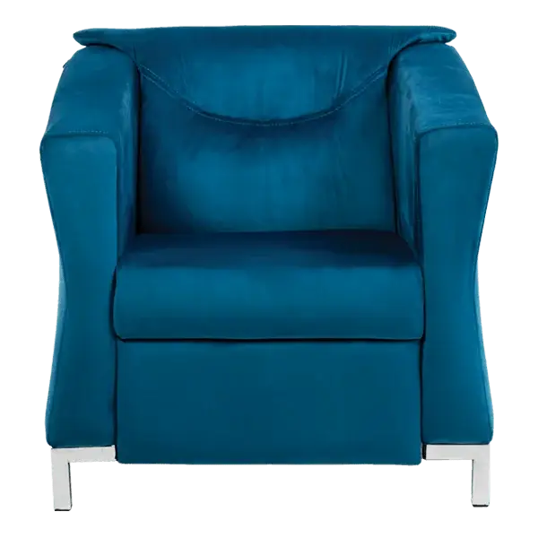 تصویر مبل تک نفره صدف راحتیران مدل ام ۱۴۱ رنگ آبی